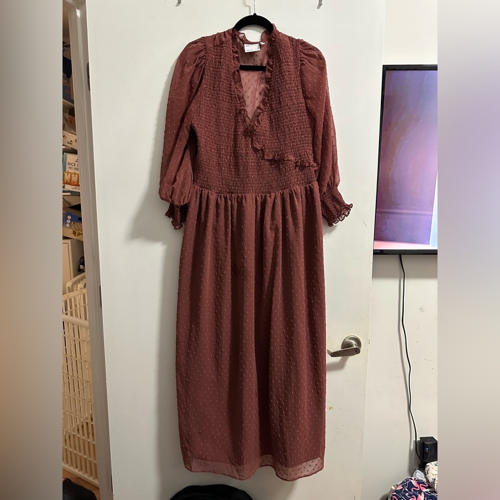 Light burgundy long dress